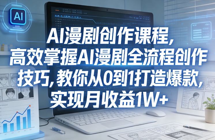 某社群AI漫剧创作课程,高效掌握AI漫剧全流程创作技巧,教你从0到1打造爆款,实现月收益1W+网创吧-网创项目资源站-副业项目-创业项目-搞钱项目网创吧