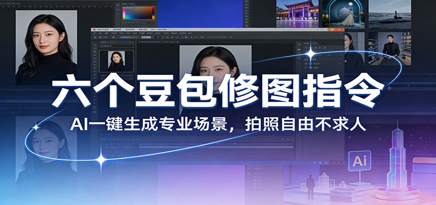 六个豆包修图指令：AI 一键生成专业场景，拍照自由不求人网创吧-网创项目资源站-副业项目-创业项目-搞钱项目网创吧