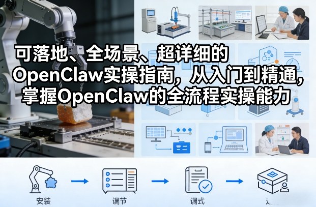 可落地、全场景、超详细的OpenClaw实操指南，从入门到精通，掌握OpenClaw的全流程实操能力网创吧-网创项目资源站-副业项目-创业项目-搞钱项目网创吧
