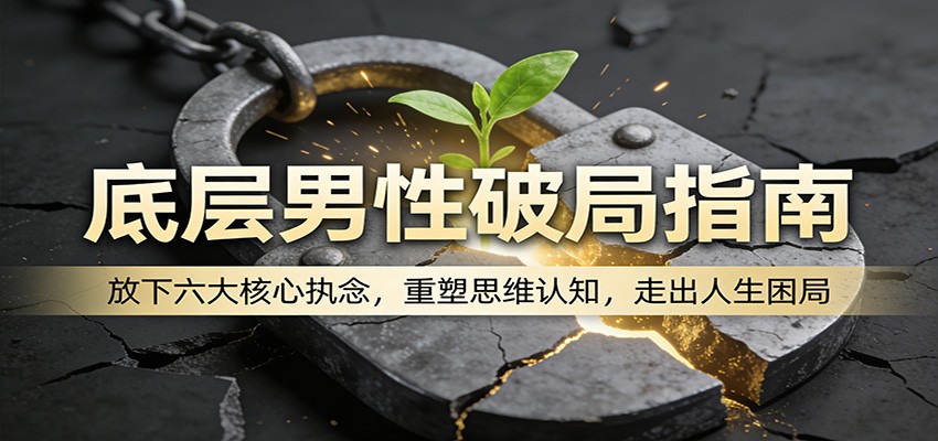 底层男性破局指南:放下六大核心执念,重塑思维认知,走出人生困局网创吧-网创项目资源站-副业项目-创业项目-搞钱项目网创吧