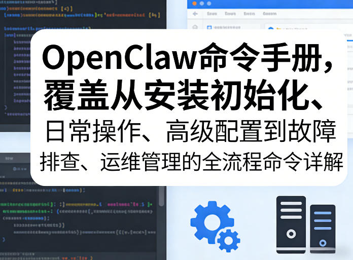 OpenClaw命令手册，覆盖从安装初始化、日常操作、高级配置到故障排查、运维管理的全流程命令详解网创吧-网创项目资源站-副业项目-创业项目-搞钱项目网创吧